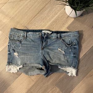 Torrid Denim Shorts with Beaded Details